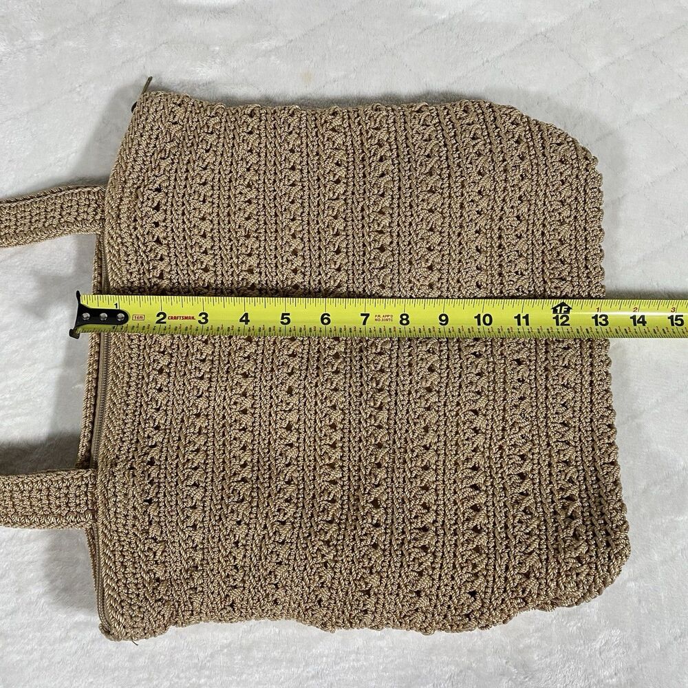 The Sak Crochet Large Tote Bag Tan Beige Boho Beachy CoastalGranny Minimalist - Picture 10 of 11
